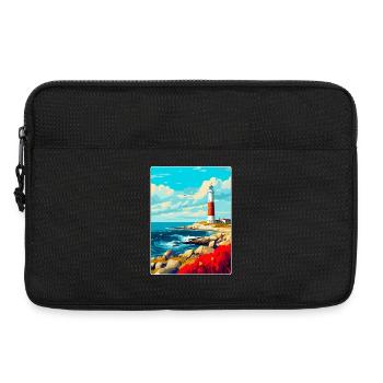 Portland Bill England Uk Reiseplakat Souvenir - Laptoptasche 13" - Schwarz - Vorne