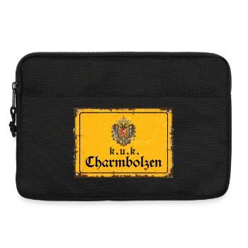 Vintage Österreich k.u.k. Charmbolzen - Laptoptasche 13" - Schwarz - Vorne
