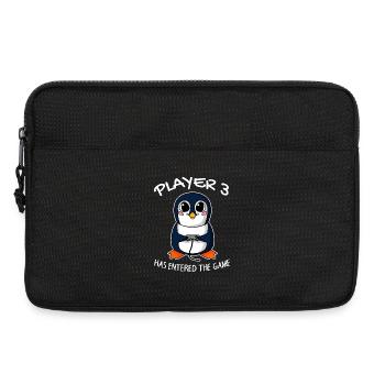 Troisième enfant joueur 3 bébé pingouin enceinte - Sacoche pour ordinateur portable 13 pouces - noir - Devant