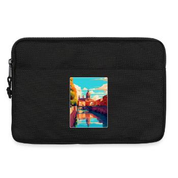 Toulouse Frankreich Vintage Reiseplakat Souvenir WPA - Laptoptasche 13" - Schwarz - Vorne