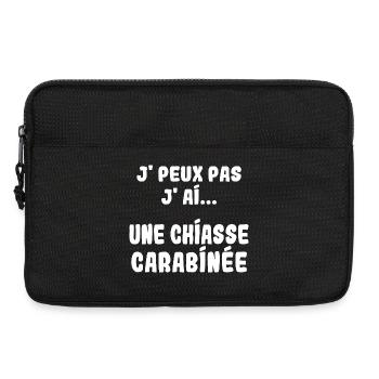 J'peux pas j'ai une Chiasse carabinée - Sacoche pour ordinateur portable 13 pouces - noir - Devant