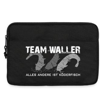 Wels angeln Waller fischen Team Waller - Laptoptasche 13" - Schwarz - Vorne
