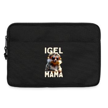 Igel Mama Mom Igelfrau Muttertag Igelmama Igel Mum - Laptoptasche 13" - Schwarz - Vorne