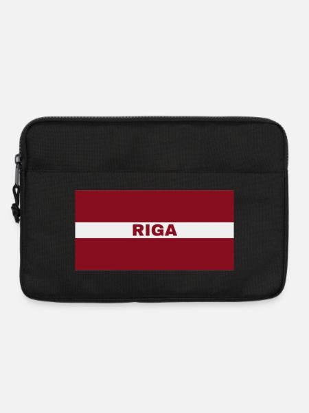 Riga City in Latvian Flag - Laptop bag 13" - black