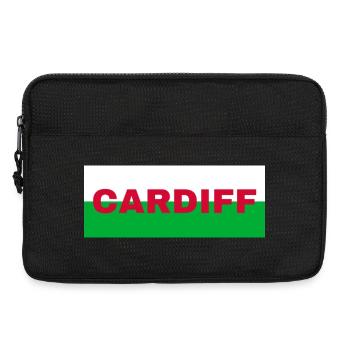 Cardiff City au Pays de Galles Drapeau Royaume-Uni - Sacoche pour ordinateur portable 13 pouces - noir - Devant