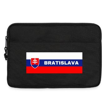 Bratislava dans le drapeau slovaque - Sacoche pour ordinateur portable 13 pouces - noir - Devant