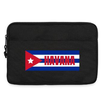 La Havane dans le drapeau cubain - Sacoche pour ordinateur portable 13 pouces - noir - Devant