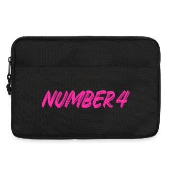 Number 4 - four - fourth - fourth - 4 - number 4 - Laptop bag 13" - black - Front