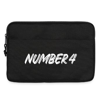 Number 4 - four - fourth - fourth - 4 - number 4 - Laptop bag 13" - black - Front