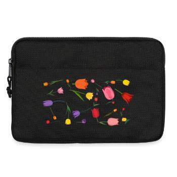 Blumen - Laptoptasche 13" - Schwarz - Vorne