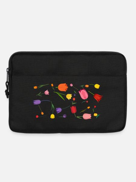 Blumen - Laptoptasche 13" - Schwarz