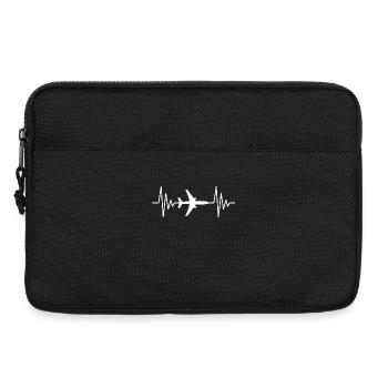 Flugzeug Herzschlag - Laptoptasche 13" - Schwarz - Vorne