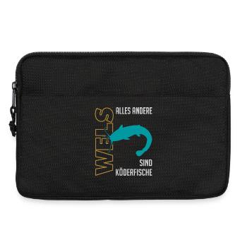 Angeln Waller fischen Sportfischen auf Wels - Laptoptasche 13" - Schwarz - Vorne