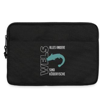 Wels angeln Waller fischen Sportfischen auf Wels - Laptoptasche 13" - Schwarz - Vorne