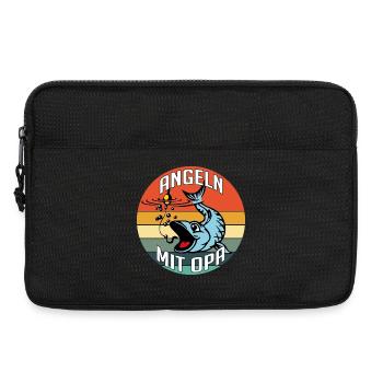 Angeln mit Opa ist am schönsten - Laptoptasche 13" - Schwarz - Vorne