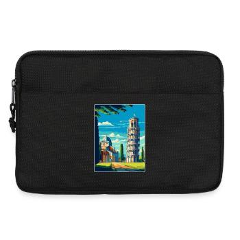Pise Italie Affiche de voyage vintage Souvenir souvenir - Sacoche pour ordinateur portable 13 pouces - noir - Devant