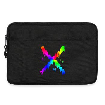 X Desing regenbogen - Laptoptasche 13" - Schwarz - Vorne