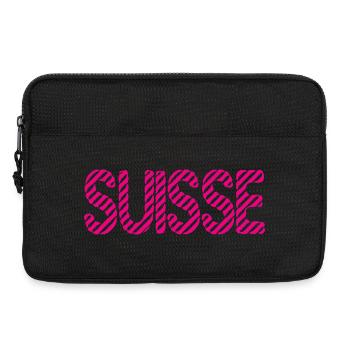 SUISSE. PAYS. GENEVE. HUMOUR. DRAPEAU. GENEVE - Sacoche pour ordinateur portable 13 pouces - noir - Devant