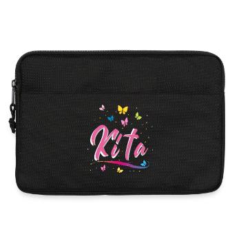 Kindergarten, Kita, Schmetterlinge - Laptoptasche 13" - Schwarz - Vorne