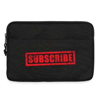 Grunge-Stempel abonnieren - Laptoptasche 13" - Schwarz - Vorne
