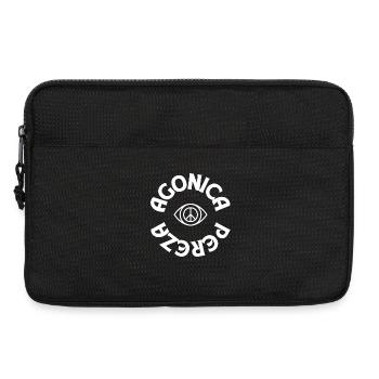 Peace Symbol Eye – AGONICA – Retro Hippie Festival - Laptoptasche 13" - Schwarz - Vorne
