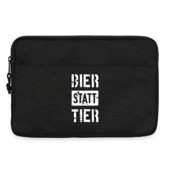 BIER STATT TIER - Laptoptasche 13" - Schwarz - Vorne