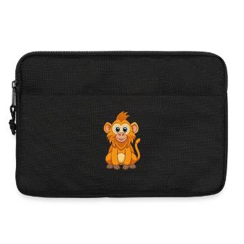 Pavian Niedliche Maskottchen Zeichentrickfigur Kawaii - Laptoptasche 13" - Schwarz - Vorne