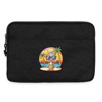 Strauß lustige Cartoon Sommer Strand Sonnenbrille - Laptoptasche 13" - Schwarz - Vorne