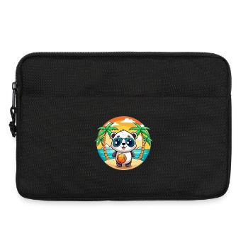 Panda Lustige Cartoon Sommer Strand Sonnenbrille - Laptoptasche 13" - Schwarz - Vorne
