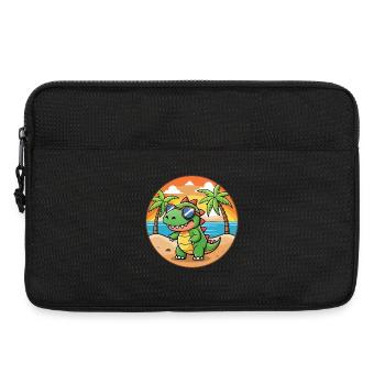 Dinosaurier Lustige Cartoon Sommer Strand Sonnenbrille - Laptoptasche 13" - Schwarz - Vorne
