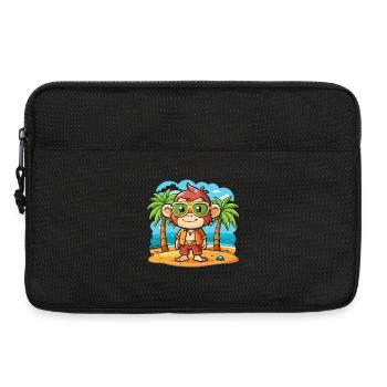Monkey Funny Cartoon Summer Beach Sunglasses - Laptop bag 13" - black - Front