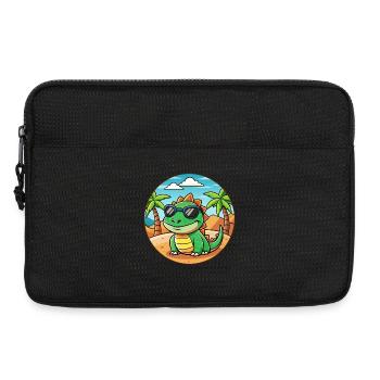 Lizard Lustige Cartoon Sommer Strand Sonnenbrille - Laptoptasche 13" - Schwarz - Vorne