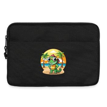 Chameleon Funny Cartoon Summer Beach Sunglasses - Laptop bag 13" - black - Front