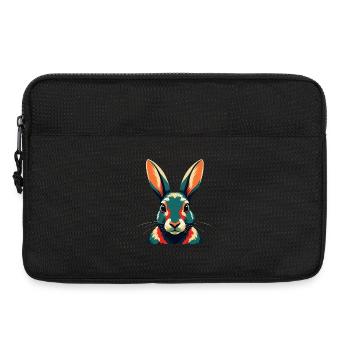 Personnage de dessin animé de lapin Animal de compagnie coloré - Sacoche pour ordinateur portable 13 pouces - noir - Devant