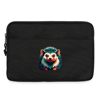 Hedgehog Cartoon Character Colorful Pet Animal - Laptop bag 13" - black - Front