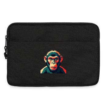 Affe Cartoon Figur Buntes Haustier Tier - Laptoptasche 13" - Schwarz - Vorne
