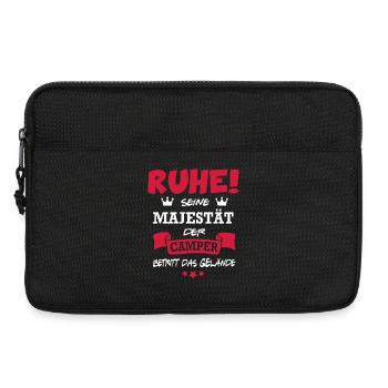 Camper König Campingplatz Campinggelände - Laptoptasche 13" - Schwarz - Vorne