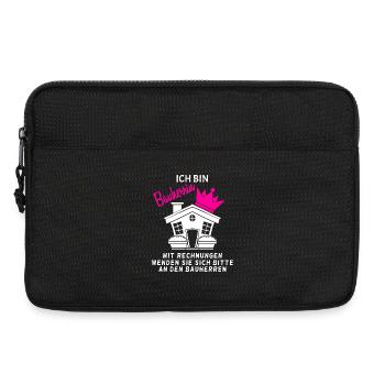 Bauherr Baumeister Hausbau Bauherrin Geschenk - Laptoptasche 13" - Schwarz - Vorne