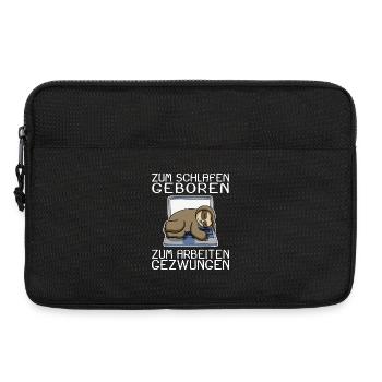 Büro Spruch lustig Faultier Laptop - Laptoptasche 13" - Schwarz - Vorne
