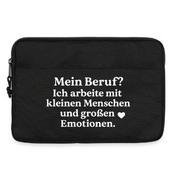 Kleine Menschen - Große Emotionen (weiß) - Laptoptasche 13" - Schwarz - Vorne