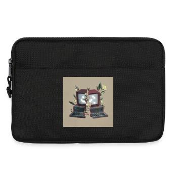 Computer mit Blumen - Natur überwältigt Technik - Laptoptasche 13" - Schwarz - Vorne