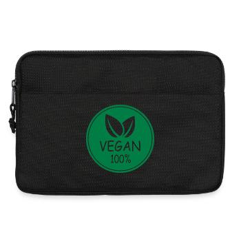 vegan 100% - Laptoptasche 13" - Schwarz - Vorne
