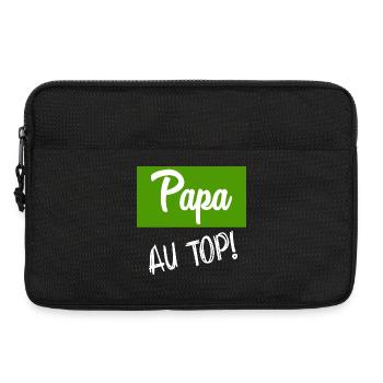 BONNE FÊTE PAPA. PAPA. FÊTE DES PÈRES. PÈRE - Sacoche pour ordinateur portable 13 pouces - noir - Devant