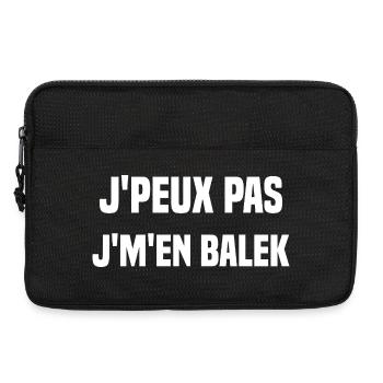 J'peux pas j'm'en balek - Sacoche pour ordinateur portable 13 pouces - noir - Devant