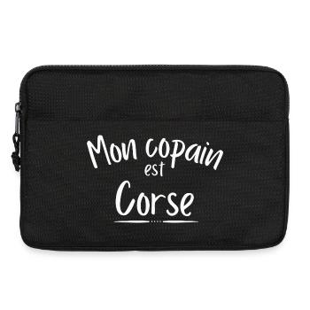 Mon copain est corse - Sacoche pour ordinateur portable 13 pouces - noir - Devant