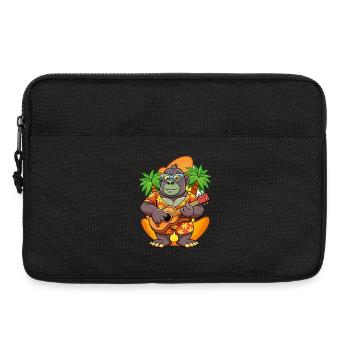 Lustige Gorilla Sommer Strand Sonnenbrille Hawaiianisch - Laptoptasche 13" - Schwarz - Vorne