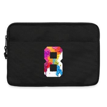 FARBIG NUMMER 8 BUNT 8. GEBURTSTAG - Laptoptasche 13" - Schwarz - Vorne