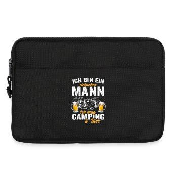 Ich bin ein einfacher Mann ich Mag Camping & Bier - Laptoptasche 13" - Schwarz - Vorne