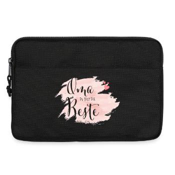 Oma du bist die Beste der Welt - Laptoptasche 13" - Schwarz - Vorne