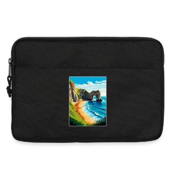 Durdle Door England Uk Reise Poster Souvenir WPA - Laptoptasche 13" - Schwarz - Vorne